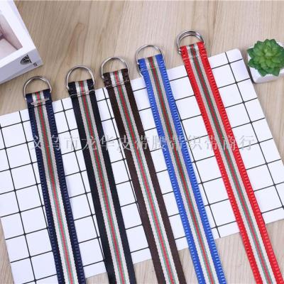 Fashion multi-color stripe belt webber direct sale