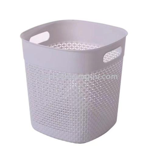 Creative Imitation Teng Square Trash Can Kitchen Bedroom Uncovered Practical Trash Can 