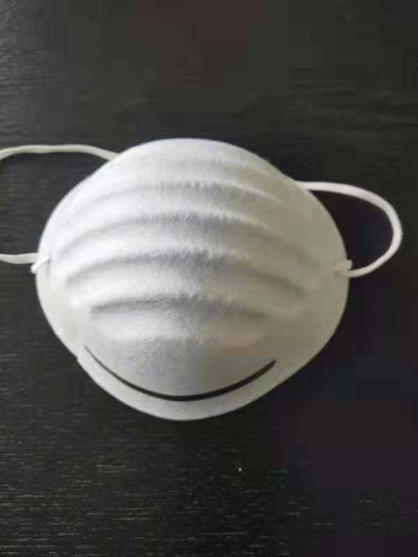 Disposable needled cotton antidust and antisplash respirator