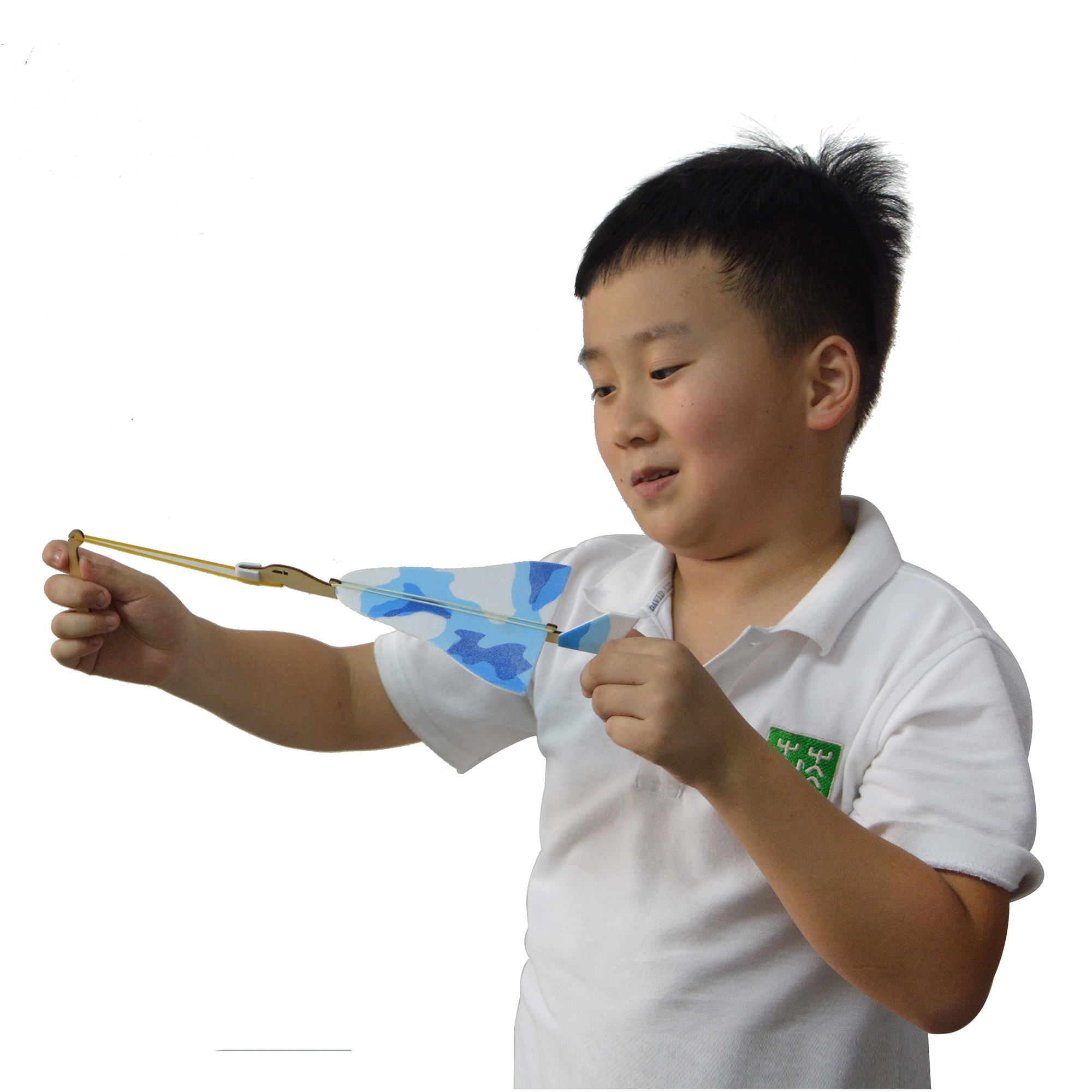 小飞鼠弹射飞机 DIY拼装航模滑翔机 橡皮筋飞机模型DIY科技小制作