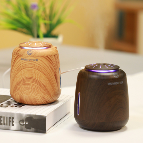 Factory Direct Sales Foreign Trade Cross-Border New Arrival Creative Mini USB Wood Grain Air Humidifier Household Hydrating Atomizer