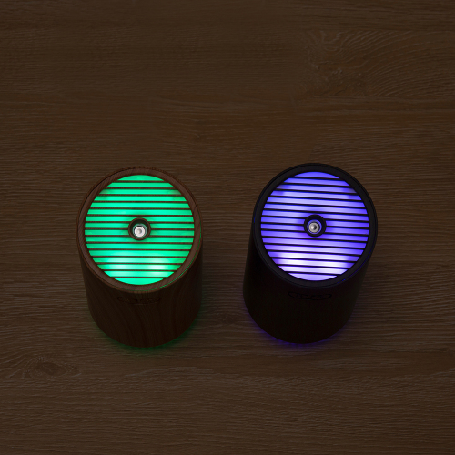 Creative New LED Colorful Oblique Mouth Wood Grain Air Humidifier Vehicle-Mounted Home Use Moisturizing Mini Atomizer