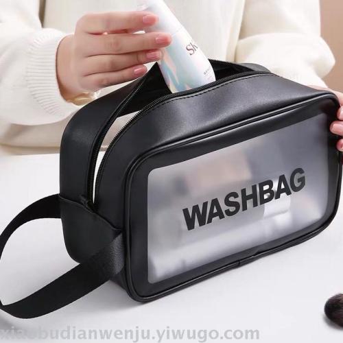 Internet Celebrity Cosmetic Bag Ins Large Capacity portable Travel Wash Bag Transparent Waterproof Skin Care Products Storage Bag Portable 
