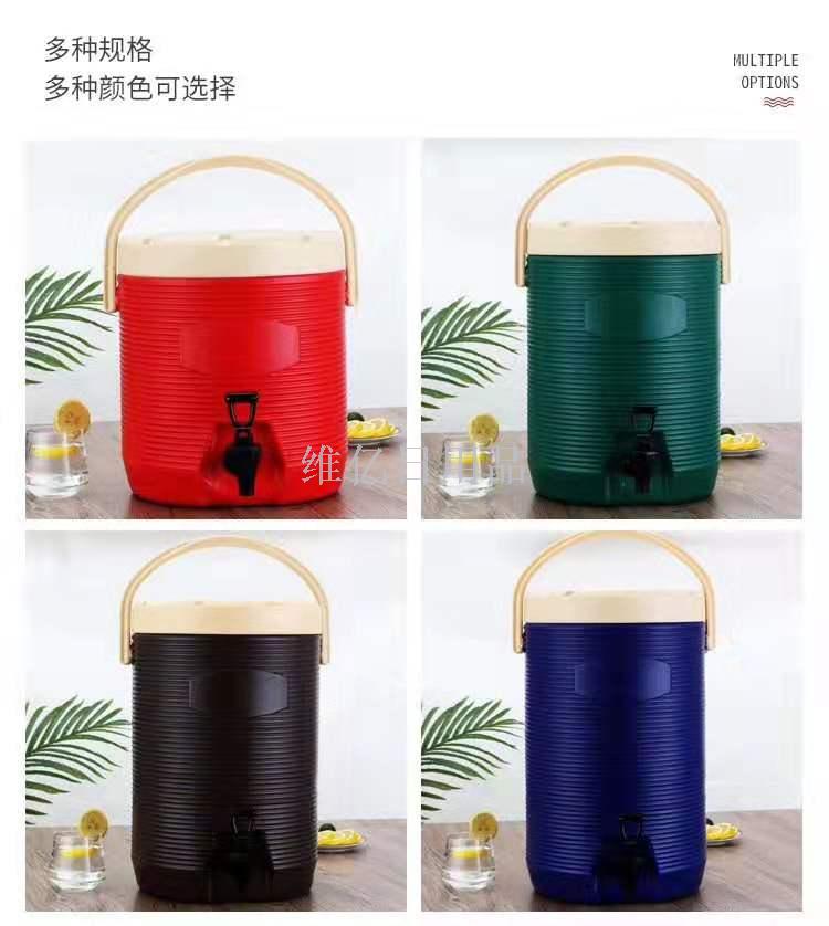 Stainless steel double - layer heat preservation bucket full terms heat preservation bucket PU color