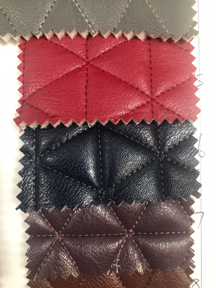 皮革绣花沙发背景墙装饰刺绣软包移门床垫箱包各种花形设计定做_义乌