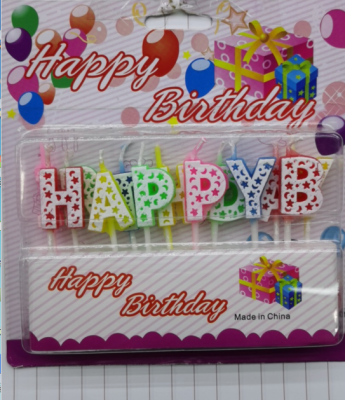 New alphanumeric Spanish toothpick candle with asterisk and alphanumeric children's cake plug in adornments haapy birthday cake
