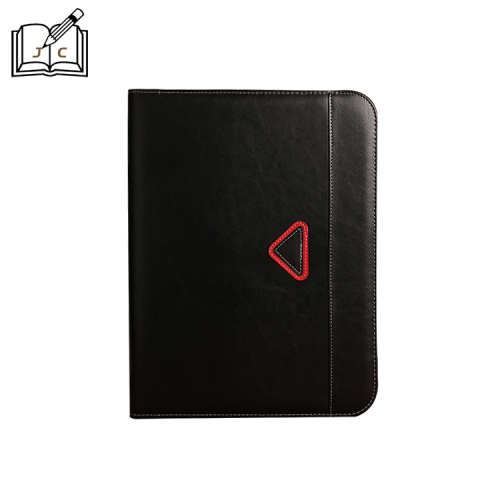 In Stock Wholesale Business Office Document Folder with Calculator Plate Holder A4 Leather Male Package Folder Custom Logo