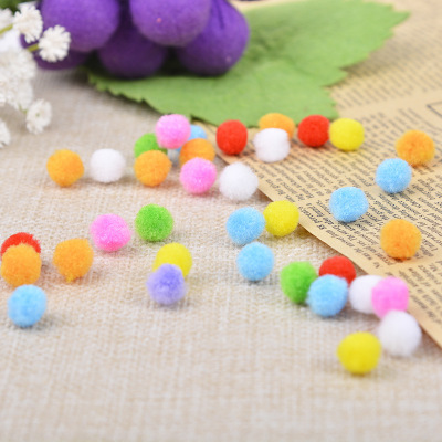 colorful pompons clothing accessories hair ball creative handmade diy toys sticker hair ball wholesale report