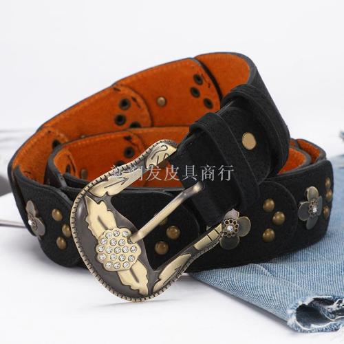 women‘s belt simple fashion all-match korean belt european and american retro decorative jeans with tide wholesale mixed batch