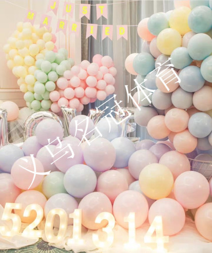 Balloon Spot Goods 10-Inch 1.5G/1.8G Macaron Balloon Birthday Party Shopping Mall Decoration Balloon Logo