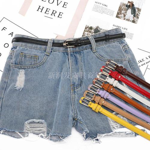 simple all-match pin buckle belt women‘s thin decorative shirt dress jeans belt women‘s black wholesale mixed batch