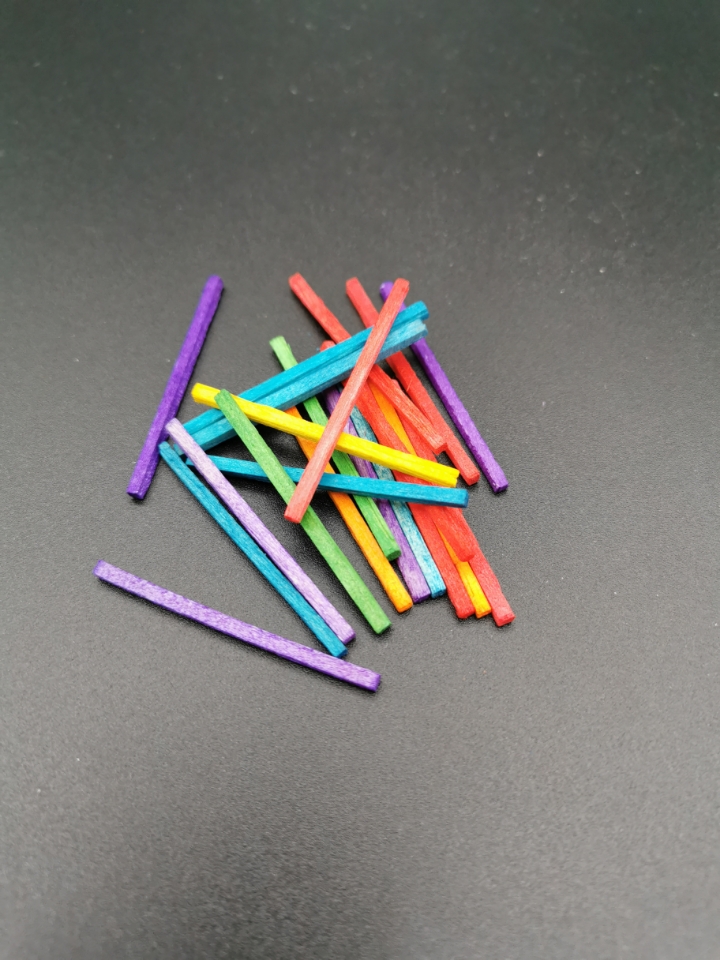 diy手工材料火柴棒小木棍儿童益智彩色火柴棍游戏棒教具小木棒条