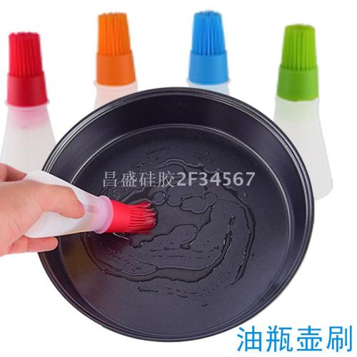 Thickened Silicone Oil Bottle Brush Oil Control brush Oil Bottle Pot BBQ Oil Brush