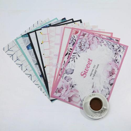 Wholesale Supply Placemat PVC Placemat Teslin Table Mat Cup Mat Waterproof and Heat Insulation