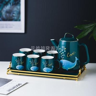 Promotional Gift Set Ceramic Coffee Pot Cup Set Coffee Gift Set