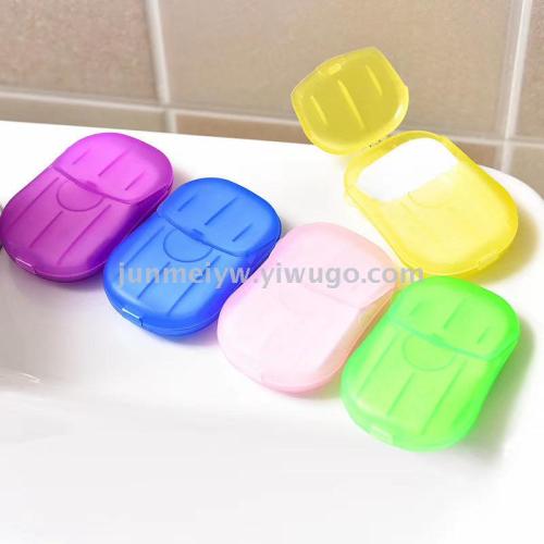 [handsome] travel disposable soap piece boxed soap paper portable hand washing piece small soap piece soap paper