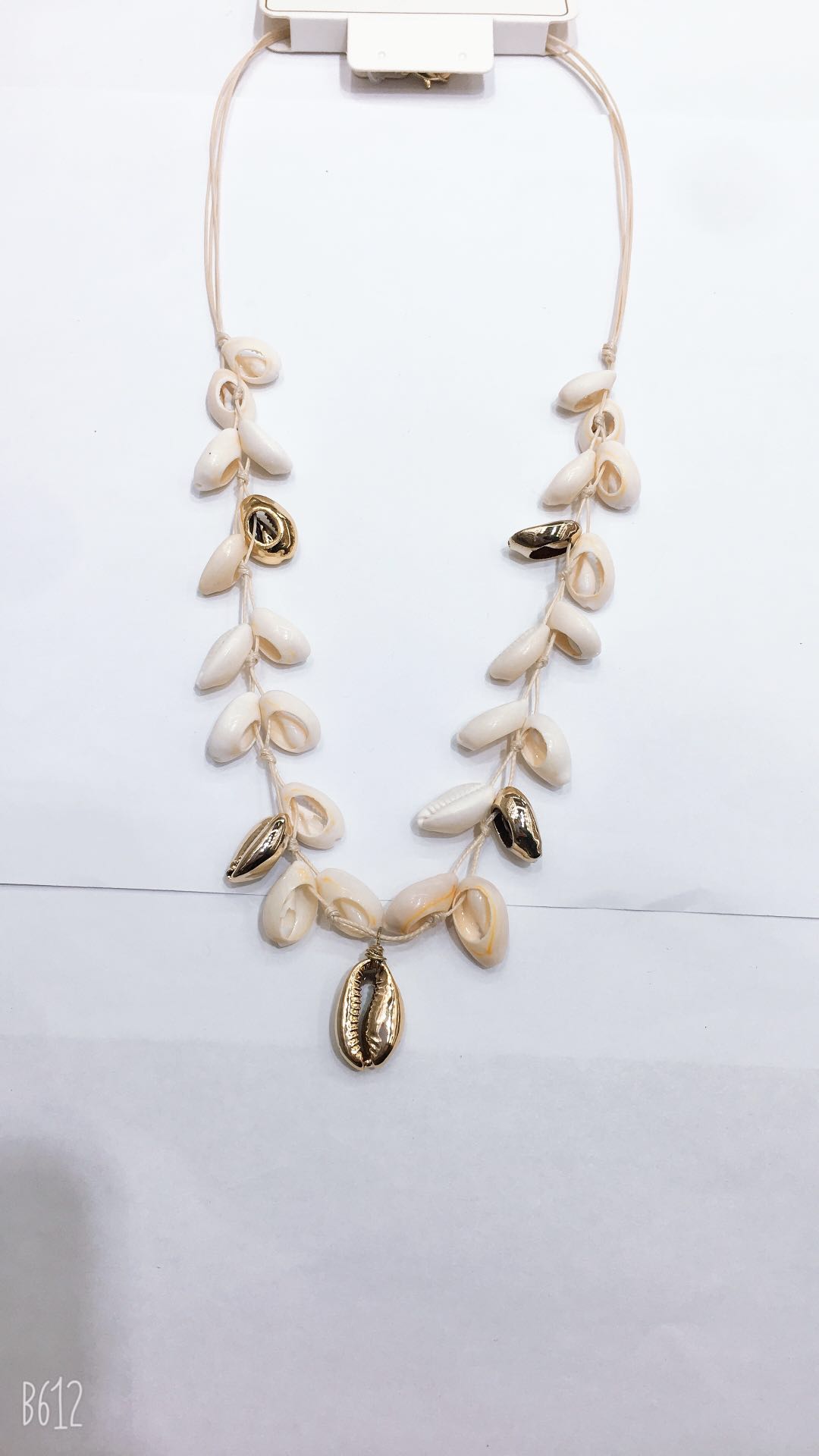 贝壳 金色电镀 手工蜡线项链 速卖通亚马逊 跨境电商产品