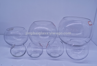 Creative tabletop glass round fish tank large living room thickened household round large ball transparent money