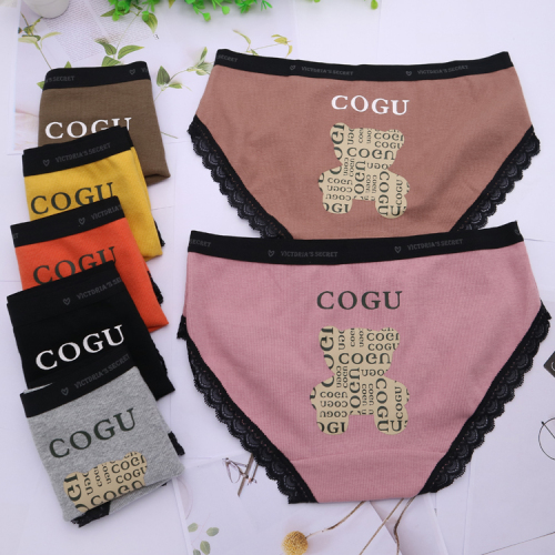 Foreign Trade Domestic Underwear Women‘s Underwear Girl All Cotton Briefs Lace Lace Ruffle Pants Factory Direct Sales