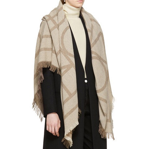 Nordic Autumn and Winter Scarf Tot Square Scarf Geometric Tassel Artificial Cashmere Scarf Warm Shawl All-Match Spot