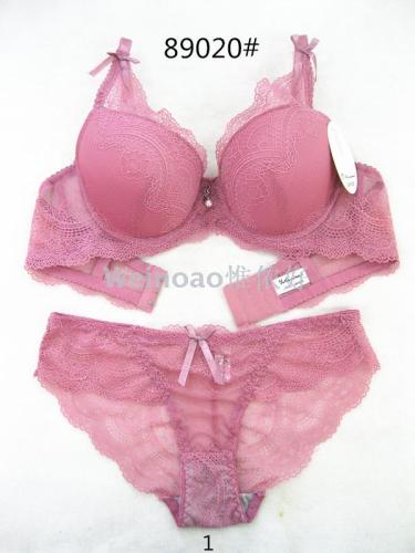 new popular cross-border european code with steel ring lace comfortable sexy suit bra