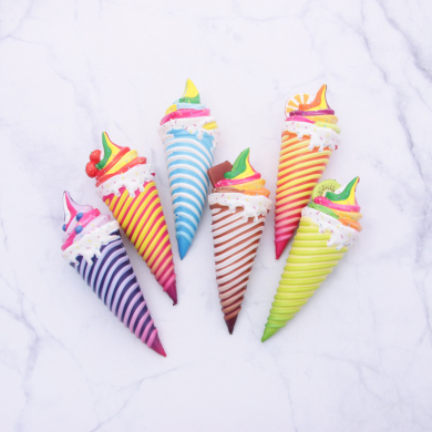 仿真软胶材质冰淇淋模型 多彩冰激凌玩具 柜台摆件装饰道具
