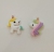 Cartoon resin unicorn diy hair accessories for children hair clip rubber band accessories phone case beauty material