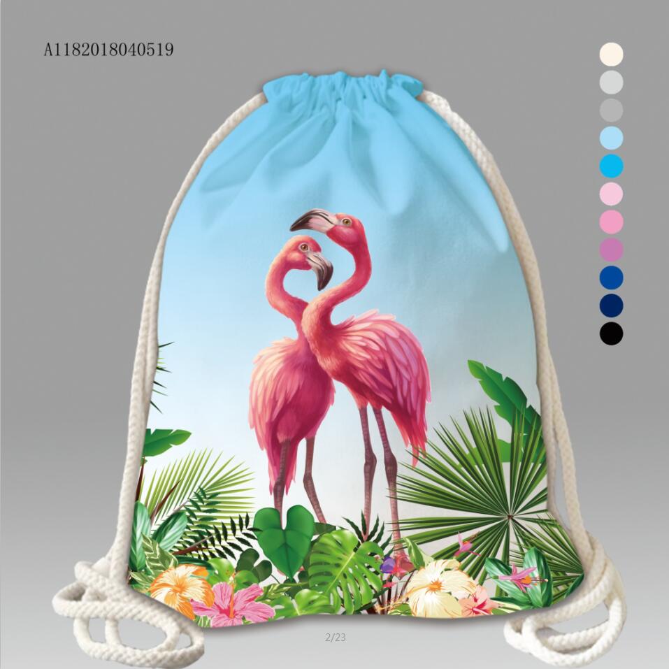 Folding shopping Bag Gift box sleeve drawstring Bag canvas g...