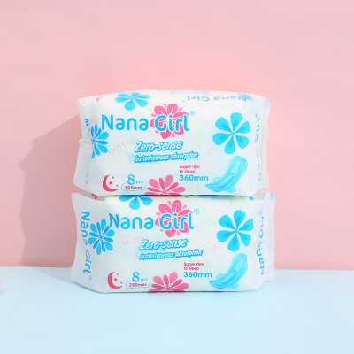 Sanitary napkin female pure cotton with tampon day and night to prevent side leakage daily extension Sanitary napkin