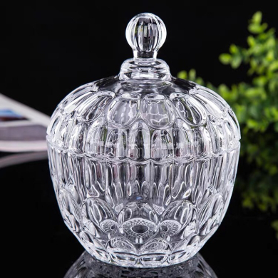 玻璃雨点水晶糖缸糖果罐零食罐 带盖罐子储物罐