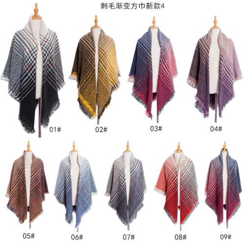 new gradient large square scarf warm fashion versatile scarf 9 colors available