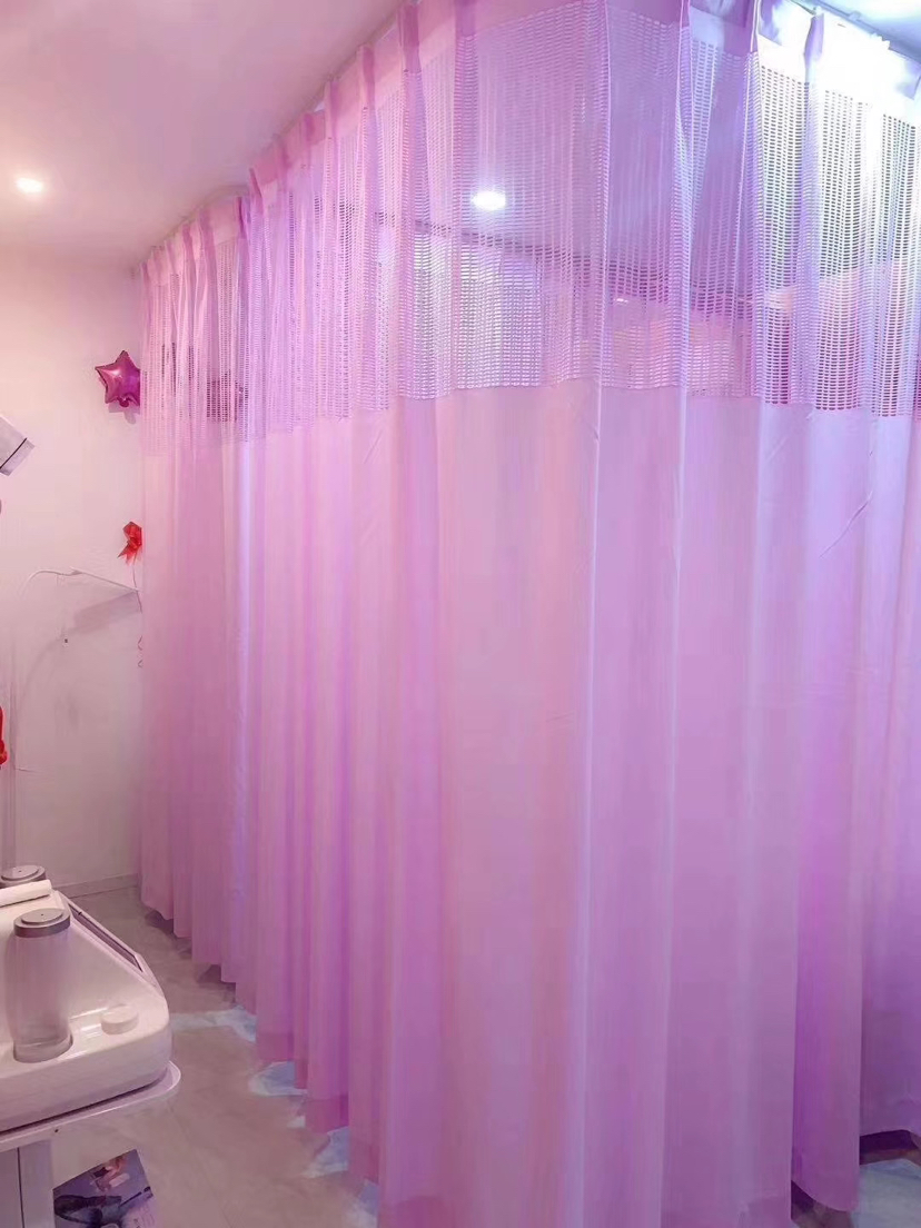 定制医院美容院窗帘隔断帘医用帘子养生馆隔帘诊所拉帘围帘轨道式