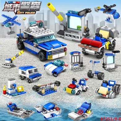 玩具乐高 lego 16合1城市警察警卫队益智玩具积木玩具67251