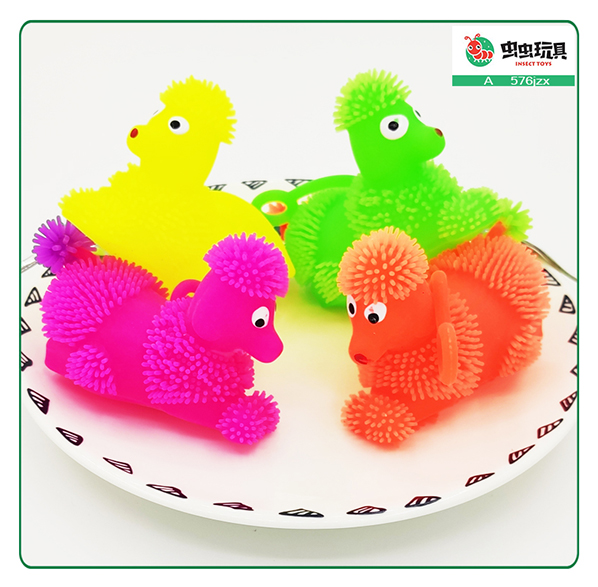 Poodle shaggyball puppy modeling glow-in-the-dark flash ball shaggyball sells children's toys