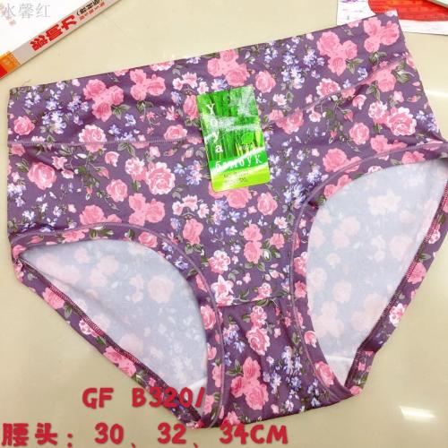 Foreign Trade Underwear Women‘s Underwear Girl Briefs Printed High Waist Pants Large Version Mummy Pants 