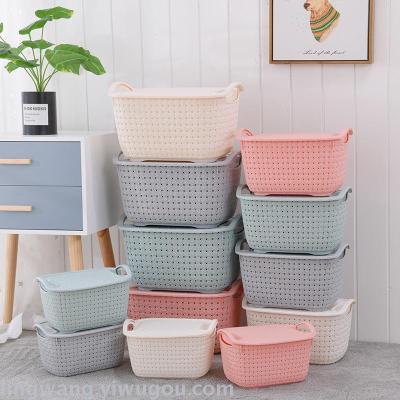 Plastic Hollow Out Storage Basket, Sundries Storage Basket