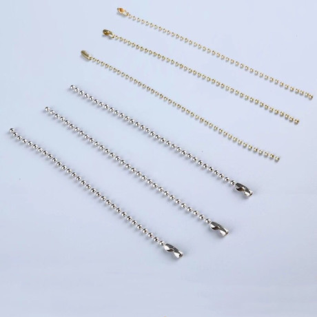 Metal Chain Iron Beads Bracelet Glass Bead Chain Tag Chain Color Wave Chain Nickel Plated Ornament round Beads Ornament Accessories in Stock