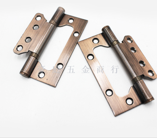 4-inch red ancient iron hinge bolt hinge hinge track drawer lock caster cabinet leg sofa leg door lock