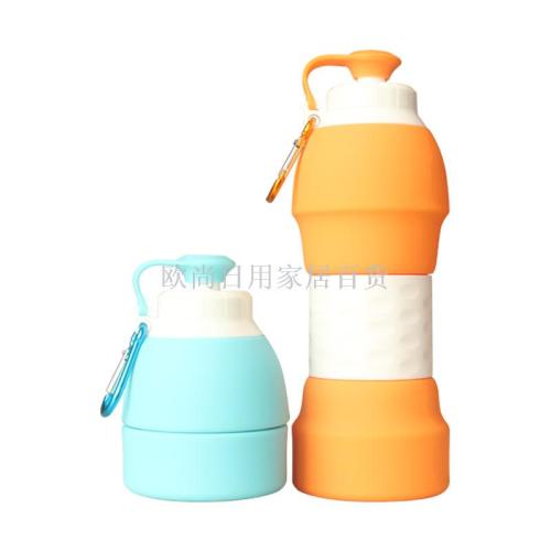 New Outdoor Large Capacity Silicone Folding Sports Bottle Travel Mountain Climbing Camping Portable Telescopic Silicone Cup