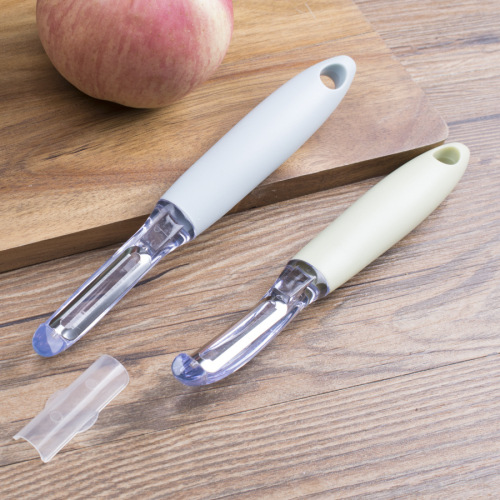 Kitchen Supplies Stainless Steel Peeler Multifunction Paring Knife Fruit Peeler Kitchen with Lid Word Planer Gadget