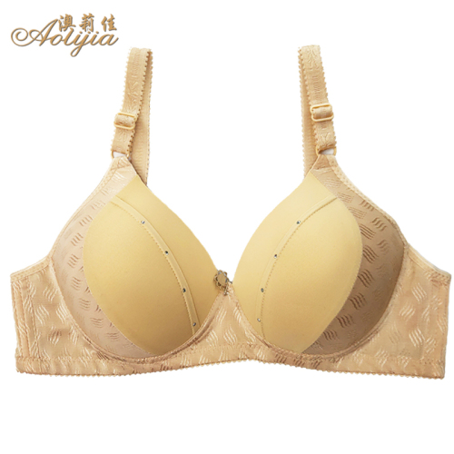 Aolijia · Large Size Middle-Aged Bra Wireless Lace High-End Jacquard High-End Comfortable Stall Elderly Bra