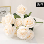 Head duo rose wedding decoration bouquet home furnishing accessories factory price direct simulation rose cross-border flower