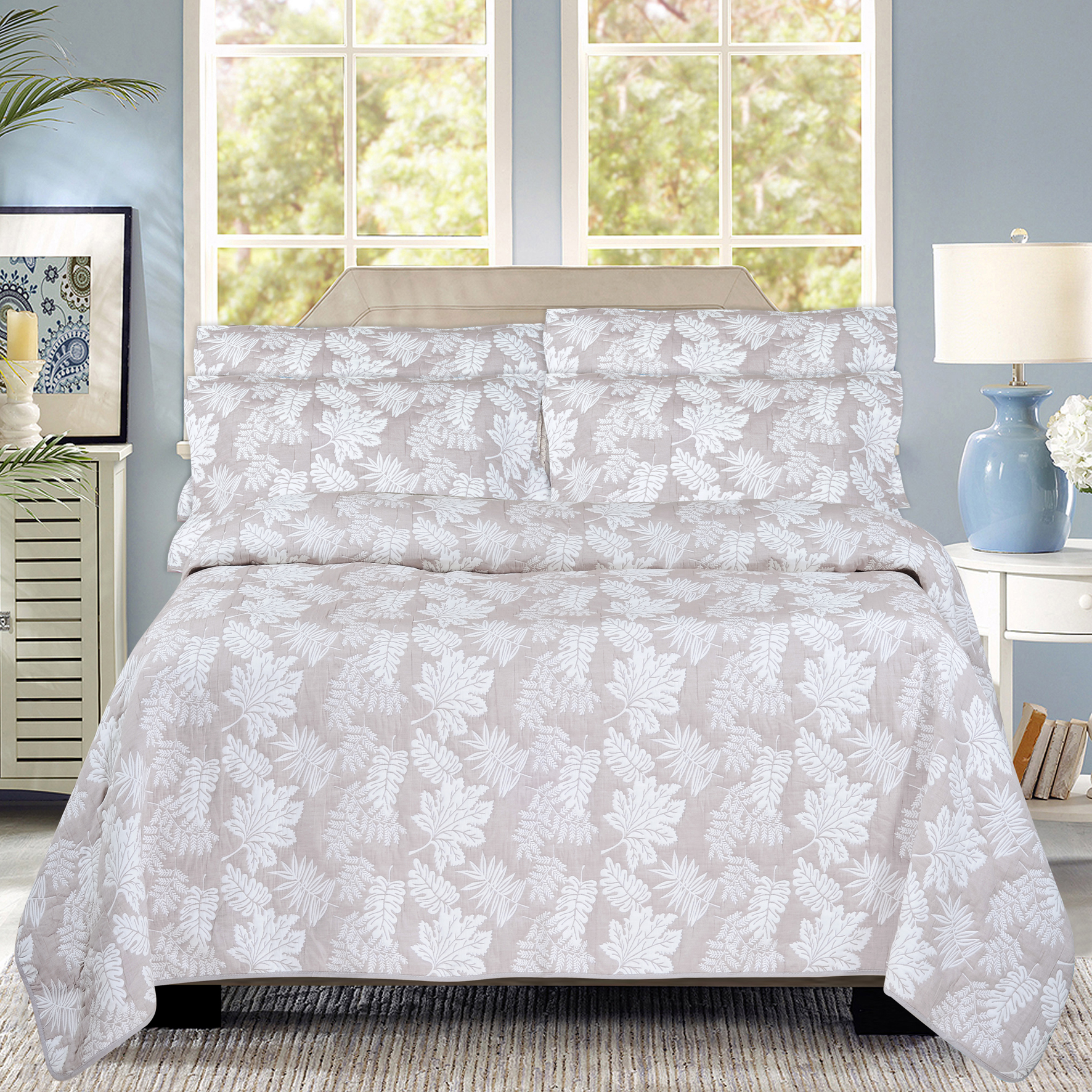 Nordic summer cool yarn dyed polyester cotton bedding 3 pcs set double jacquard air conditioning bed