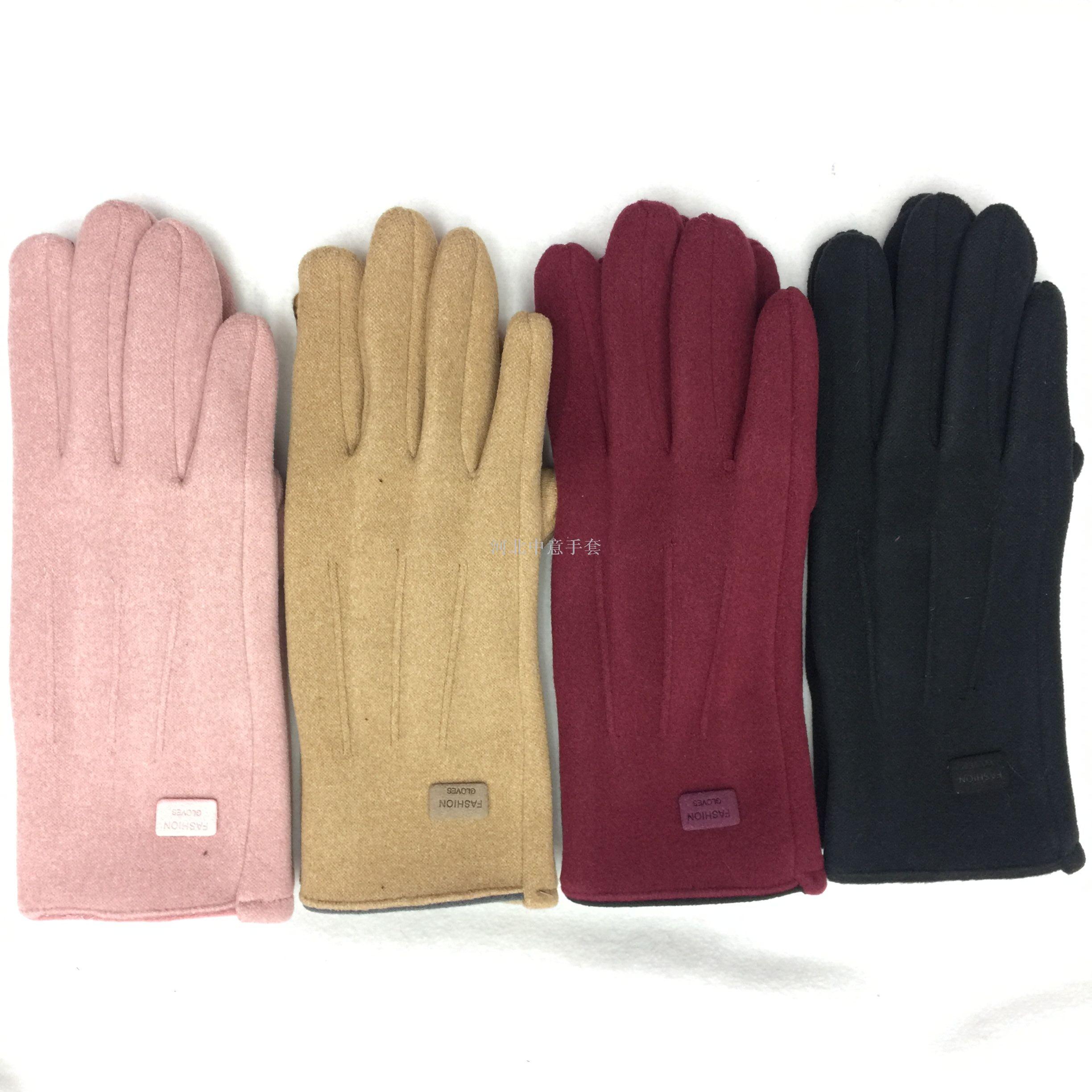 New style warm gloves for women in autumn and winter touch screen and plush thickened winter winter 