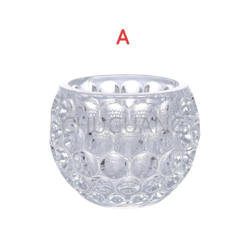 creative glass chuguang glass crystal hydroponic container glass flower pot hydroponic plant bottle transparent flower vase round