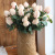 High simulation retro living room 9 head oil painting rose bouquets model room dining room fake flower decoration decoration decorations taobao hot style