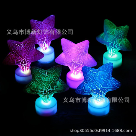 Cross - border hot style cotton mini star shaped night market LED creative electronic candles decora
