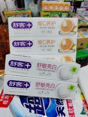 舒客牙膏120克,舒敏亮白 舒缓牙齿敏感保护牙釉质,清新薄荷香型