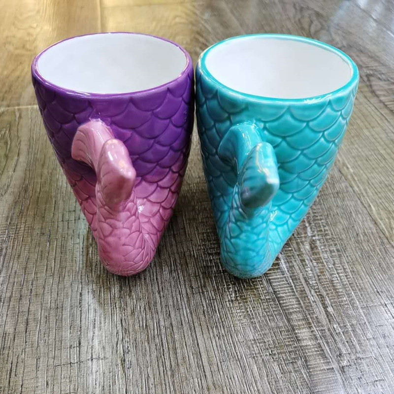 Supply Creative new fancy gold mermaid cup mermaid ceramic mug mug