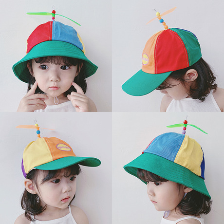 South Korea's new children's rainbow color windmill Cap Cap ...